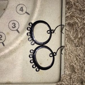 Black dangle earrings